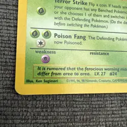 1999 Arbok 31/62 1st Edition Fossil Pokemon Card TCG Vintage WOTC LP - Image 5