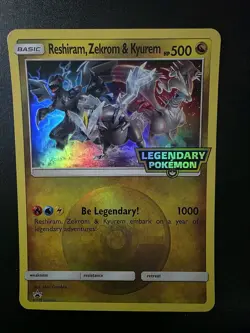 Jumbo Reshiram, Zekrom & Kyurem Promo Card 2018 Pokemon Legendary Dragon Majesty - Image 1