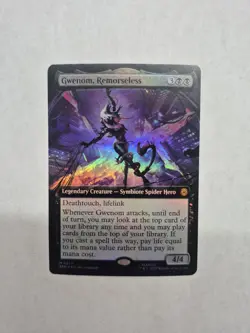 Gwenom, Remorseless MTG Magic Spiderman Extended Art Foil #256 - Image 1