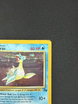 Lapras 10/62- Fossil Unlimited Pokemon Card Holo Rare - DMG - Image 4
