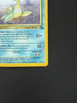 Lapras 10/62- Fossil Unlimited Pokemon Card Holo Rare - DMG - Image 5