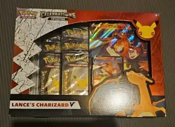 Pokemon TCG Celebrations Collection Lance's Charizard V Box New Sealed MINT - Image 1