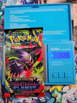 EXTREMELY HEAVY 22.6g Pokemon Phantasmal Flames – Factory Sealed Booster Pack - Image 1