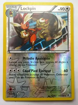 Carte Pokemon LOCKPIN 117/149 HOLO reverse FRANCE TBE 2012 FRONTIERES FRANCHIES - Image 1