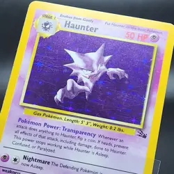 Pokemon Haunter 6/62 Holo Rare LP-EX - Fossil Set - Image 2
