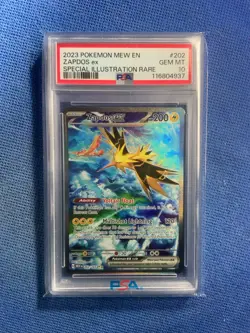 2023 POKEMON MEW EN-151 SPECIAL ILLUSTRATION RARE #202 ZAPDOS EX PSA 10 - Image 1