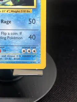 Pokemon TCG Gyarados 6/102 Base Set Unlimited Holo Rare MP - Image 4