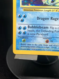Pokemon TCG Gyarados 6/102 Base Set Unlimited Holo Rare MP - Image 5