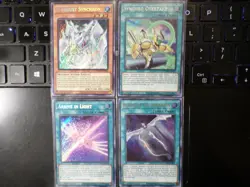YUGIOH STARDUST SYNCHRON DAMA-EN002 1ST SYNCHRO OVERTAKE ARRIVE IN LIGHT SET - Image 1