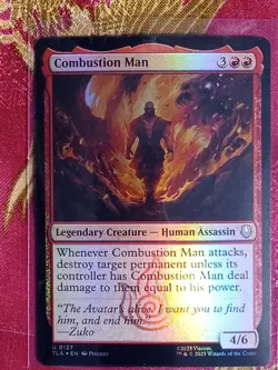 FOIL Combustion Man Avatar: The Last Airbender Magic The Gathering MTG Red card - Image 1