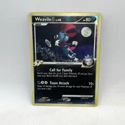 Weavile G 17/127 Holo Rare Platinum Reverse Holo Pokemon Card - Image 1
