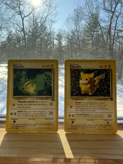 Pikachu #1 and #27 Black Star Promo TCG Rare 1999 Vintage Pokemon Card - Image 1