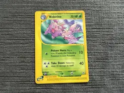 Pokemon Nidorino Card 55/147 Aquapolis, Regular Uncommon, Near Mint NM/LP - Image 1