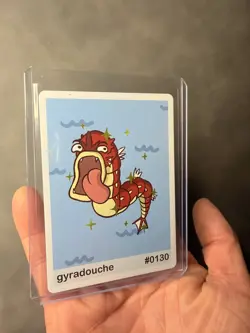 🔥SHINING Gyradouche Pookiemoot #0130 (Holo Gold) Parody Card Fan Art Derpy🔥 - Image 1
