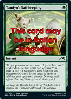 MTG TAMIYO's SAFEKEEPING EXC - SALVAGUARDIA DI TAMIYO - NEO - MAGIC - Image 1