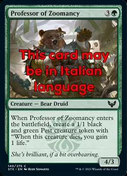 MTG 4x PROFESSOR OF ZOOMANCY EXC - PROFESSORESSA DI ZOOMANZIA - STX - MAGIC - Image 1