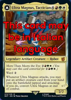 MTG ULTRA MAGNUS, TACTICIAN EXC - TATTICO - BOT IT - MAGIC - Image 1