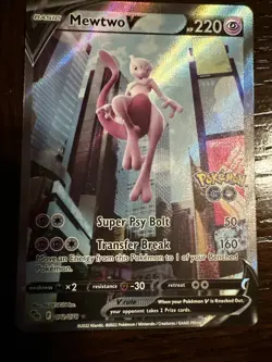 Mewtwo V (Alternate Full Art) 072/078 Pokemon GO Holo New from box Mega DREAMS - Image 2