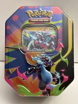 Pokemon TCG Mega Charizard X ex Tin 4 Booster Packs & Charizard Promo Sealed - Image 1