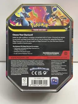 Pokemon TCG Mega Charizard X ex Tin 4 Booster Packs & Charizard Promo Sealed - Image 4