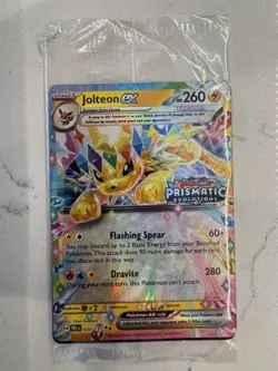 Pokemon Jolteon EX TCG Prismatic Evolutions Stamped Promo Card 030/131 Sealed - Image 1