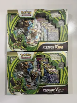 Pokemon TCG Kleavor VSTAR Premium Collection Box Lot of 2 - Image 1
