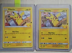 2x Pikachu 25/25 Pokemon McDonalds 25th Anniversary 2021 Non-Holo + Holo ENG. - Image 1