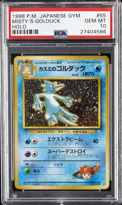 1998 POKEMON JPN GYM #55 MISTY'S GOLDUCK-HOLO PSA 10 - Image 1