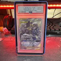 Pokemon Lucario & Melmetal GX SM192 SM Black Star Promo TAG TEAM Full Art PSA 10 - Image 1