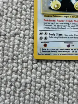 Pokemon TCG Snorlax 11/64 Jungle Set Holo Vintage 1999 WOTC LP visible scratch - Image 5
