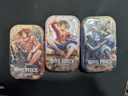 One Piece TCG Tin Pack Set Vol. 2 (TS-02, OP13) New Factory Sealed Set Of 3 - Image 1