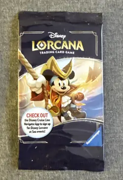 Disney Lorcana TCG Azurite Sea Mickey Mouse Pirate Captain 13/P3 Open Not Used - Image 2