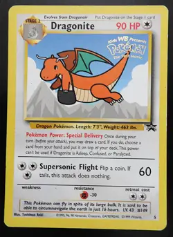 POKEMON DRAGONITE FIRST MOVIE PROMO CARD #5 1999 WIZARDS LP - Image 1