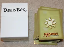 Ultra Pro Magic Gathering MTG WHITE Mana Symbol V3 CARD PROTECTORS SLEEVES 75ct - Image 1