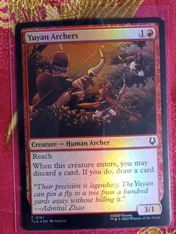 FOIL Yuyan Archers Avatar: The Last Airbender Magic The Gathering MTG red human - Image 1