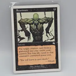 MAGIC THE GATHERING Reanimate (Tempest, English, 1999) White Border - Image 1