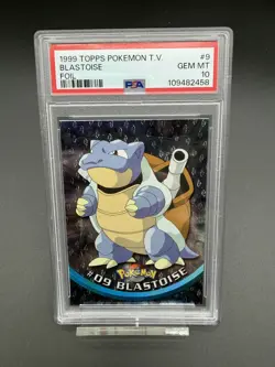 1999 Topps Pokemon TV Blastoise Foil PSA 10 - Image 1