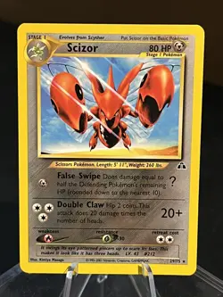 Pokemon Scizor 29/75 Neo Discovery Rare - Image 1