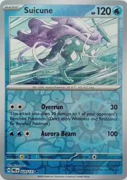 024/131 SUICUNE REVERSE HOLO PRISMATIC EVOLUTIONS POKEMON CARD - Image 1