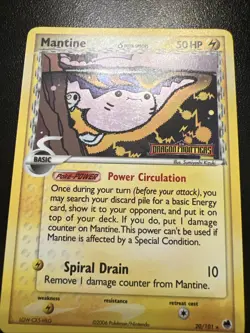 Mantine 20/101 EX Dragon Frontiers Stamped Reverse Holo Pokemon Card NM - Image 2