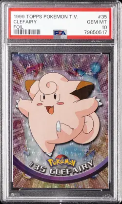 1999 TOPPS POKEMON TV FOIL #35 CLEFAIRY PSA 10 - Image 1