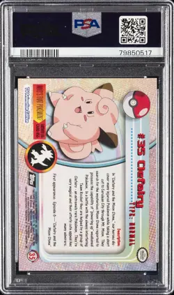 1999 TOPPS POKEMON TV FOIL #35 CLEFAIRY PSA 10 - Image 2