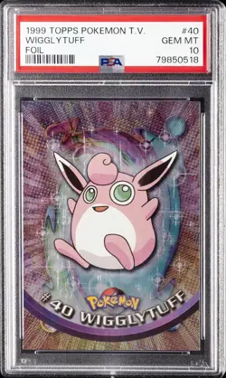 1999 TOPPS POKEMON TV FOIL #40 WIGGLYTUFF PSA 10 - Image 1