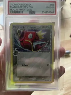 2006 Pokemon EX Holon Phantoms Magikarp Reverse Holo 69/110 PSA 8 - Image 1