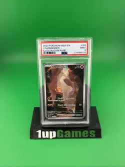 2023 POKEMON MEW EN-151 ILLUSTRATION RARE #168 CHARMANDER PSA 9 - Image 1