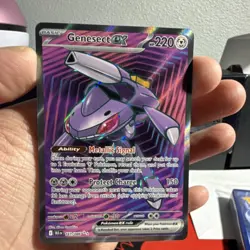 Pokemon Genesect EX Full Art Holo Ultra Rare 161/086 Sv: Black Bolt - Image 1