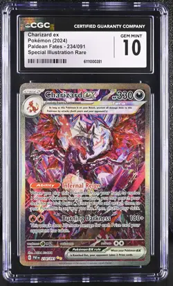 CHARIZARD EX Paldean Fates Special Illustration Rare #234 CGC 10 Pokemon - Image 1