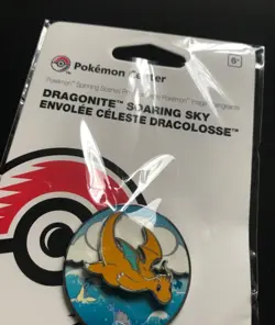 Dragonite Soaring Sky Spinning Pin Scenes Pokemon Centre Badge Metal 2022 NEW - Image 4
