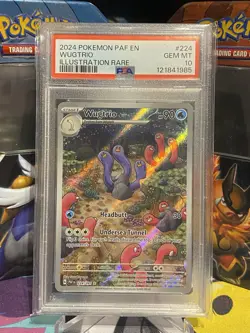 Pokeon - Wugtrio - PSA 10 - Paldean Fates 224/091 - Pokemon - Image 1
