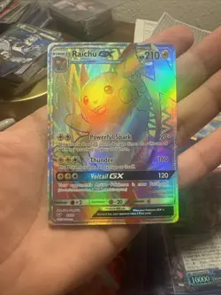 Pokemon TCG Raichu GX Rainbow- Shining Legends Mint Condition- 75/73 - Image 1